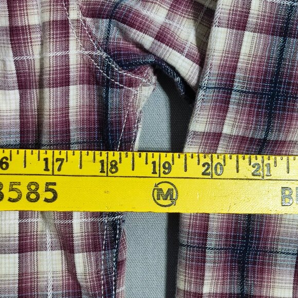 Converse One Star button down shirt men's sz S multi-colour purple plaid pattern - Picture 9 of 10